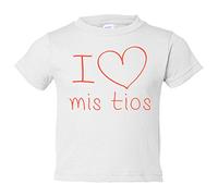 Camiseta bebé I Love mis tíos - Blanco, 1 año