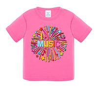 Camiseta bebé I Love Music Party - Rosa, 2 años