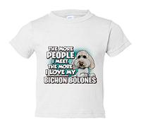 Camiseta bebé I love my Bichon Bolones raza perro - Blanco, 2 años