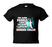 Camiseta bebé I love my Border Collie raza perro - Negro, 1 año