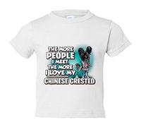 Camiseta bebé I love my Chinese Crested mascota raza perro - Blanco, 2 años