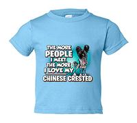 Camiseta bebé I love my Chinese Crested mascota raza perro - Celeste, 2 años