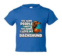Camiseta bebé I love my Dachshund mascota raza perro - Azul Royal, 2 años