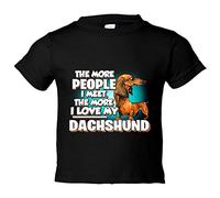 Camiseta bebé I love my Dachshund mascota raza perro - Negro, 2 años