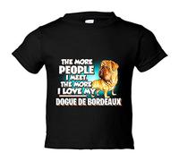 Camiseta bebé I love my Dogue de Bordeaux raza perro - Negro, 1 año