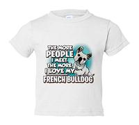 Camiseta bebé I love my French Bulldog raza perro - Blanco, 2 años