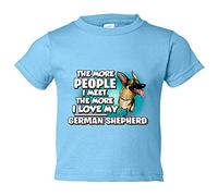 Camiseta bebé I love my German Shepherd raza perro - Celeste, 2 años