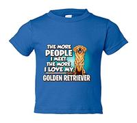 Camiseta bebé I love my Golden Retriever raza perro - Azul Royal, 1 año