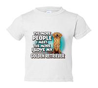 Camiseta bebé I love my Golden Retriever raza perro - Blanco, 1 año