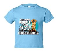 Camiseta bebé I love my Golden Retriever raza perro - Celeste, 2 años