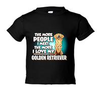Camiseta bebé I love my Golden Retriever raza perro - Negro, 1 año