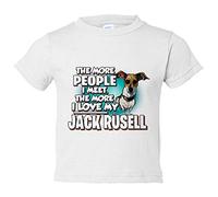 Camiseta bebé I love my Jack Russell raza perro - Blanco, 2 años