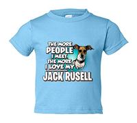 Camiseta bebé I love my Jack Russell raza perro - Celeste, 1 año