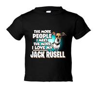 Camiseta bebé I love my Jack Russell raza perro - Negro, 2 años