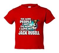 Camiseta bebé I love my Jack Russell raza perro - Rojo, 2 años