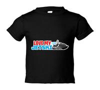 Camiseta bebé I Love My Jetski Jet Ski - Negro, 1 año