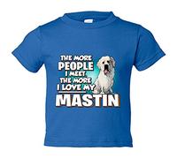 Camiseta bebé I love my Mastín del Pirineo raza perro - Azul Royal, 1 año