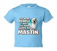 Camiseta bebé I love my Mastín del Pirineo raza perro - Celeste, 2 años