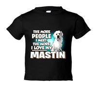 Camiseta bebé I love my Mastín del Pirineo raza perro - Negro, 2 años