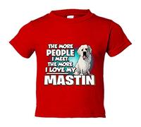 Camiseta bebé I love my Mastín del Pirineo raza perro - Rojo, 2 años