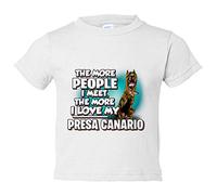 Camiseta bebé I love my Presa Canario raza perro - Blanco, 1 año