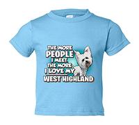 Camiseta bebé I love my West Highland raza perro - Celeste, 1 año