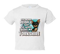 Camiseta bebé I love my Yorkshire Terrier raza perro - Blanco, 1 año
