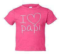Camiseta bebé I Love papi - Rosa, 1 año