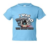 Camiseta bebé I was born to the dark side parodia friki - Celeste, 1 año