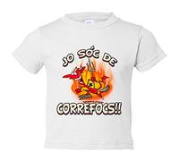 Camiseta bebé Jo sóc de correfocs - Blanco, 2 años