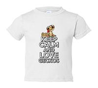 Camiseta bebé keep calm and love geckos - Blanco, 1 año