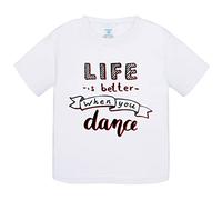 Camiseta bebé Life Is Better When You Dance - Blanco, 1 año