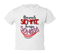 Camiseta bebé lleva puesta siempre tu mejor sonrisa - Blanco, 2 años