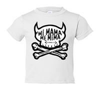 Camiseta bebé mi mamá me mima calavera diablillo - Blanco, 2 años