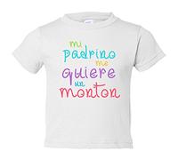 Camiseta bebé Mi padrino me quiere un montón - Blanco, 1 año