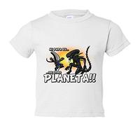 Camiseta bebé mi papá es de otro planeta parodia friki alienígena - Blanco, 2 años