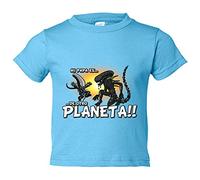 Camiseta bebé mi papá es de otro planeta parodia friki alienígena - Celeste, 1 año
