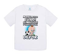 Camiseta bebé mi papi me hizo guapo simpático y sobretodo aficionado al fútbol del Depor - Blanco, 1 año