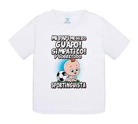 Camiseta bebé mi papi me hizo guapo simpático y sobretodo aficionado al fútbol del Sporting - Blanco, 1 año