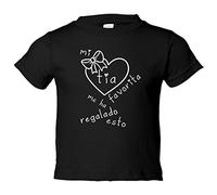 Camiseta bebé Mi tía favorita me ha regalado esto - Negro, 1 año
