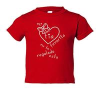 Camiseta bebé Mi tía favorita me ha regalado esto - Rojo, 1 año