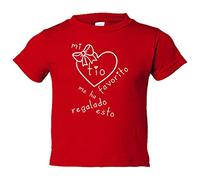 Camiseta bebé Mi tío favorito me ha regalado esto - Rojo, 1 año