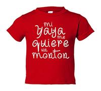 Camiseta bebé Mi yaya me quiere un montón - Rojo, 2 años