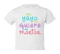 Camiseta bebé Mi yayo me quiere un montón - Blanco, 2 años