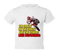 Camiseta bebé Motocross I Am Crazy - Blanco, 2 años