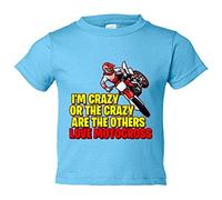 Camiseta bebé Motocross I Am Crazy - Celeste, 1 año