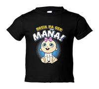 Camiseta bebé nacida para ser Maña del Zaragoza para aficionado al fútbol - Negro, 2 años
