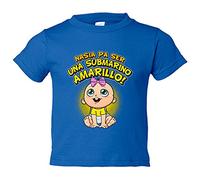 Camiseta bebé nacida para ser una Submarino Amarillo para aficionado al fútbol de Cádiz - Azul Royal, 2 años