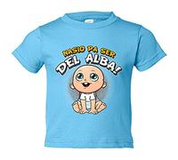 Camiseta bebé nacido para ser del Alba para aficionado al fútbol de Albacete - Celeste, 1 año