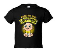 Camiseta bebé nacido para ser un submarino amarillo para aficionado al fútbol de Cádiz - Negro, 1 año